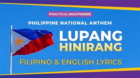 lupang hinirang in english words|lupang hinirang meaning brainly.